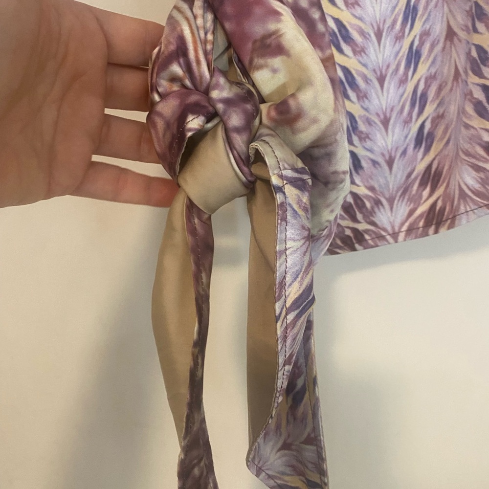TINY Women's Elegant Purple and Gold Blouse - Picture 3 of 8